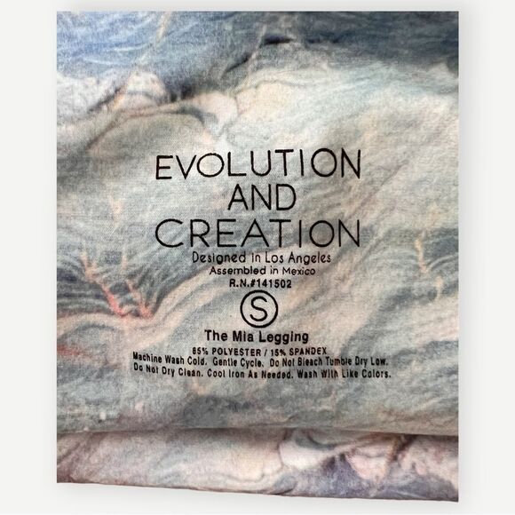 Evolution and Creation Mandala Elephant Print Stretch Leggings. Small. - Picture 6 of 6